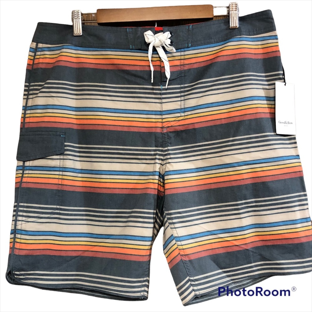 Goodfellow & Co. Board Shorts Stone Frankie Size W 36